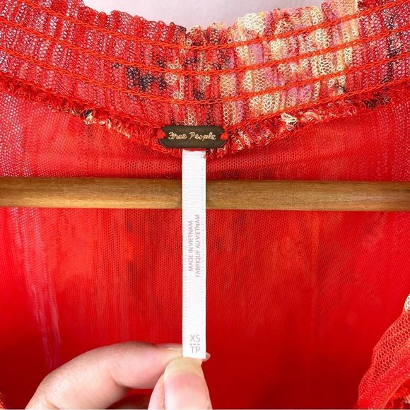 Free People Dahlia Tunic with Sleeve Detail in Vintage Floral Pop Combo Size XS - Picture 9 of 16